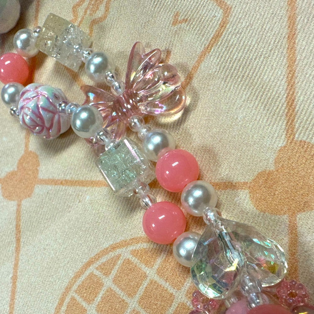 Pink Handmade phone Lanyard